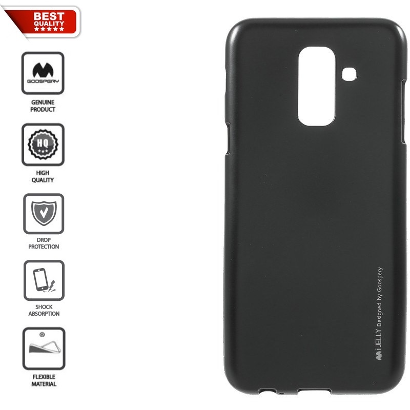 Juodas goospery guminis 1.5 mm. storio dėklas (GALAXY A6 PLUS 2018) Juodas goospery guminis 1.5 mm. storio dėklas (GALAXY A6 PLUS 2018)